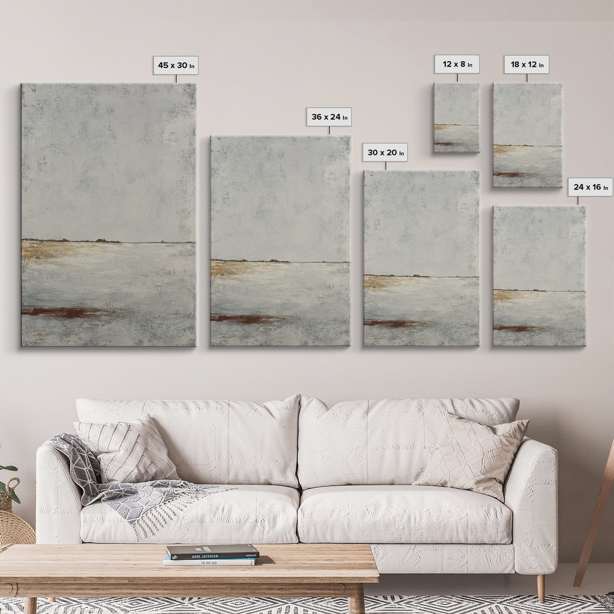 Peaceful Ocean Horizon Framed Canvas Print, Medical Office Art, Minimalist Decor, Office Decor, Calm, Dental Office Decor, MOA-2x3-12