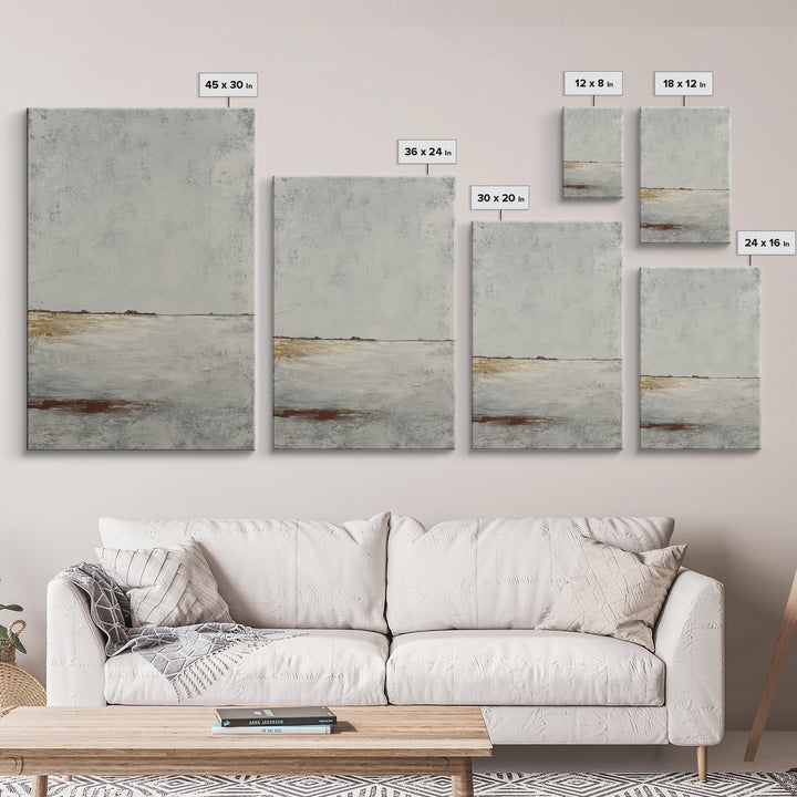 Peaceful Ocean Horizon Framed Canvas Print, Medical Office Art, Minimalist Decor, Office Decor, Calm, Dental Office Decor, MOA-2x3-12