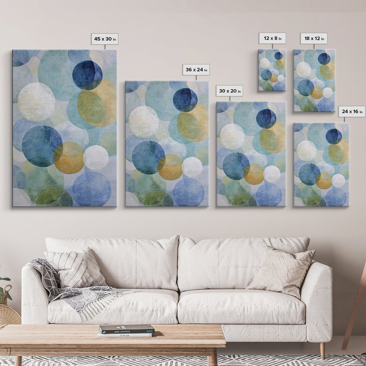 Abstract Cells and Circles as Soothing Pattern Framed Canvas Print, Medical Office Art, Digital Art, Office Decor, Abstract Art, MOA-2x3-13