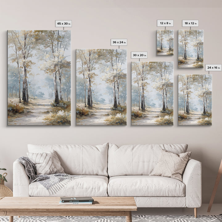 Gentle Forest Path Framed Canvas Print, Medical Office Art, Wall Art, Office Decor, Oil Painting, Calm, Printable Card, MOA-2x3-25