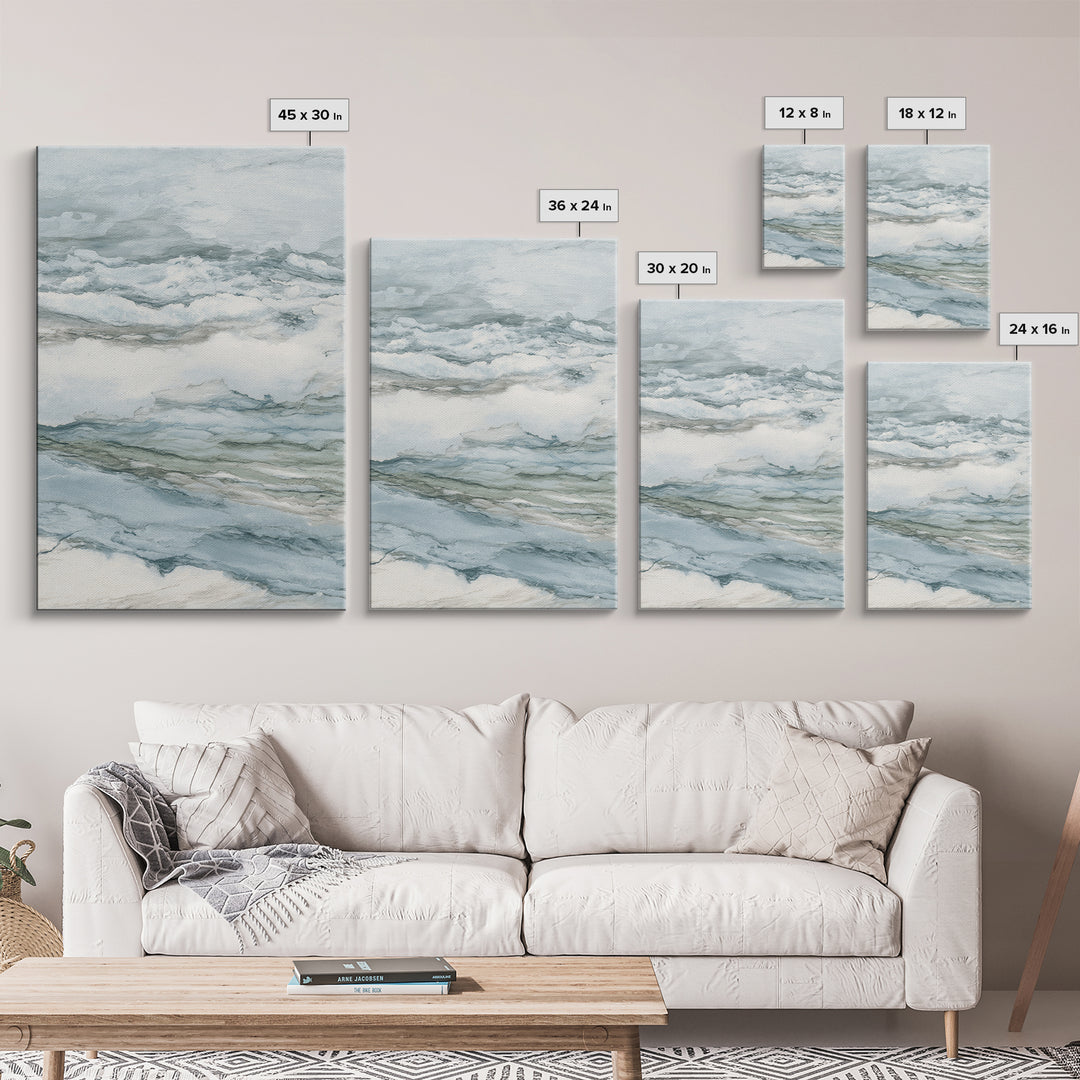 Subtle Marble Texture Framed Canvas Print, Medical Office Art, Science Art, Office Decor, Fine Art, Calm, Textured Painting, MOA-2x3-3