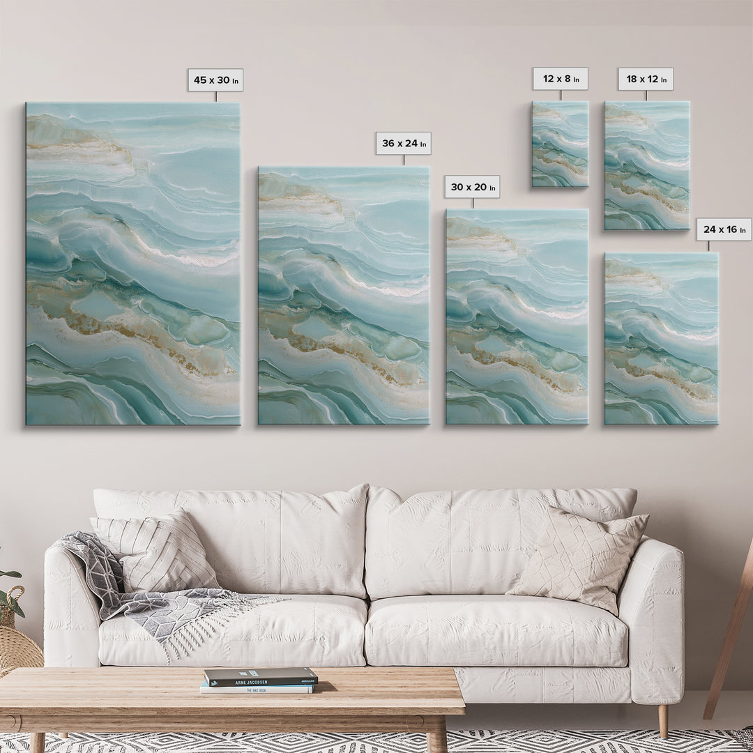 Calming Blue Abstract Framed Canvas Print, Medical Office Art, Medical Student Gift, Office Decor, Abstract Art, Calm, MOA-2x3-33