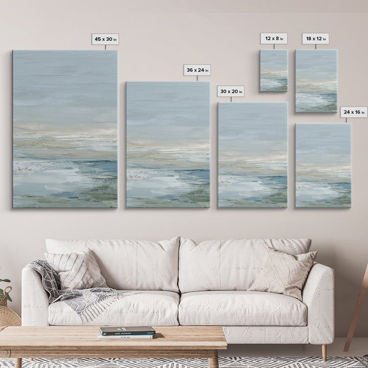 Soft Mountain Landscape Framed Canvas Print, Medical Office Art, Contemporary Art, Office Decor, Fine Art, Calm, Animal Art, MOA-2x3-34