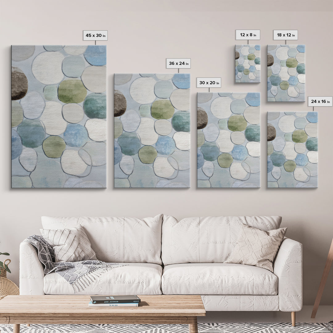 Abstract Cells and Circles as Soothing Pattern Framed Canvas Print, Medical Office Art, Digital Art, Office Decor, Abstract Art, MOA-2x3-37