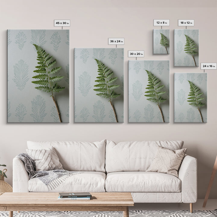 Minimal Green Fern Specimen Canvas Print, Medical Office Art, Fine Art Print, Office Decor, Fine Art, Calm, Wall Decor, MOA-2x3-40