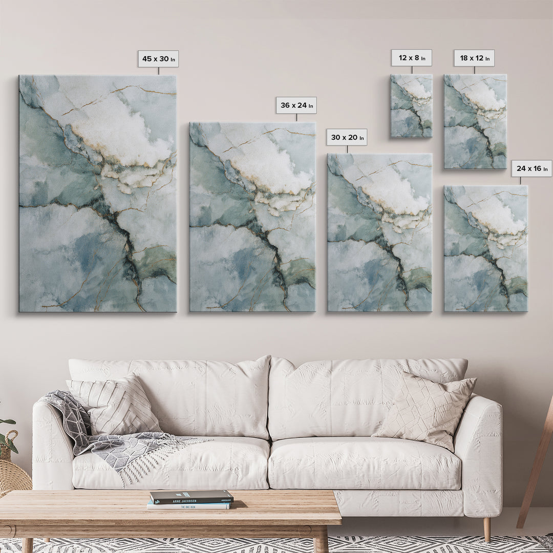 Subtle Marble Texture Framed Canvas Print, Medical Office Art, Room Decor, Office Decor, Oil Painting, Calm, MOA-2x3-51