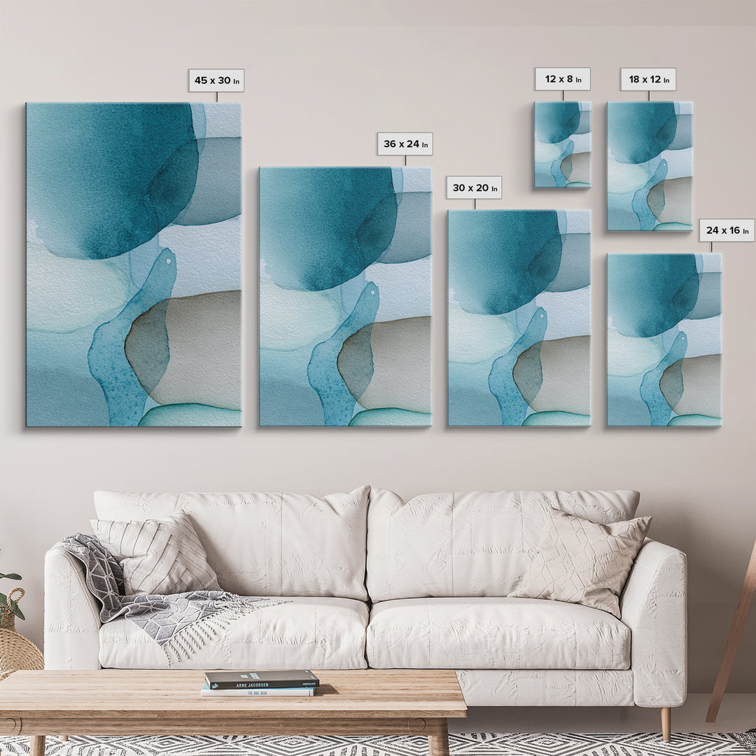 Calming Blue Abstract Canvas Print, Medical Office Art, Medical Art, Office Decor, Fine Art, Calm, Biology Art, Nurse Wall Art, MOA-2x3-57