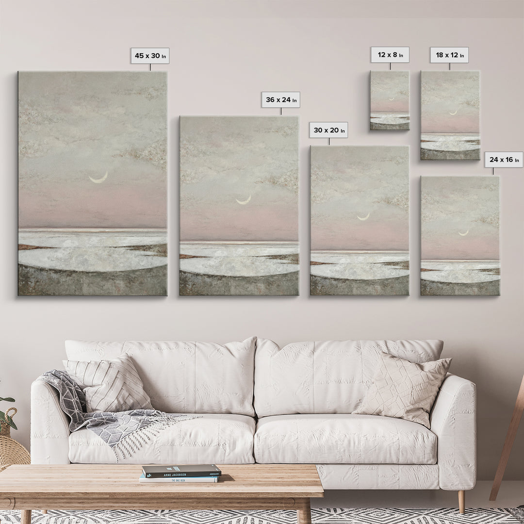Peaceful Ocean Horizon Framed Canvas Print, Medical Office Art, Wall Art, Office Decor, Fine Art, Calm, Printable Card, MOA-2x3-60