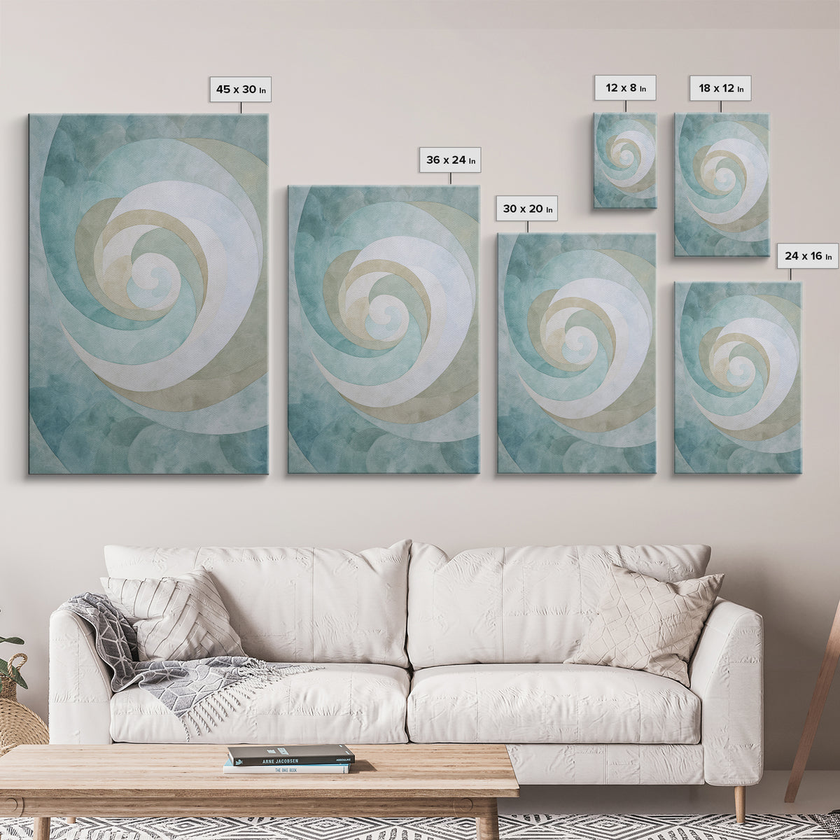 Abstract Healing Spiral Canvas Print, Medical Office Art, Digital Wall Art, Office Decor, Fine Art, Calm, Healthcare Wall Art, MOA-2x3-71