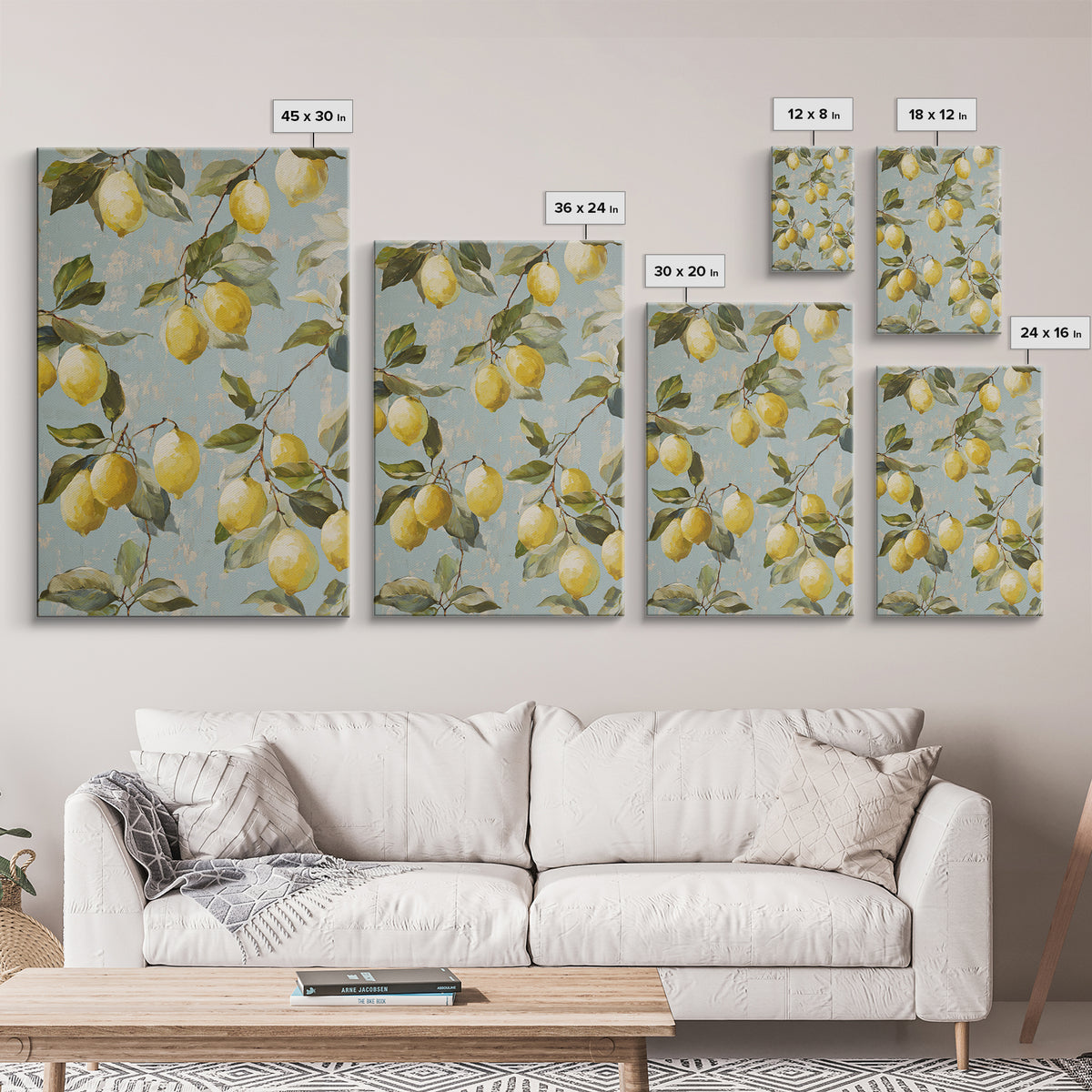 Fresh Citrus and Leaves for Bright Optimism Canvas Print, Medical Office Art, Office Decor, Calm, Medical Wall Art, MOA-2x3-80
