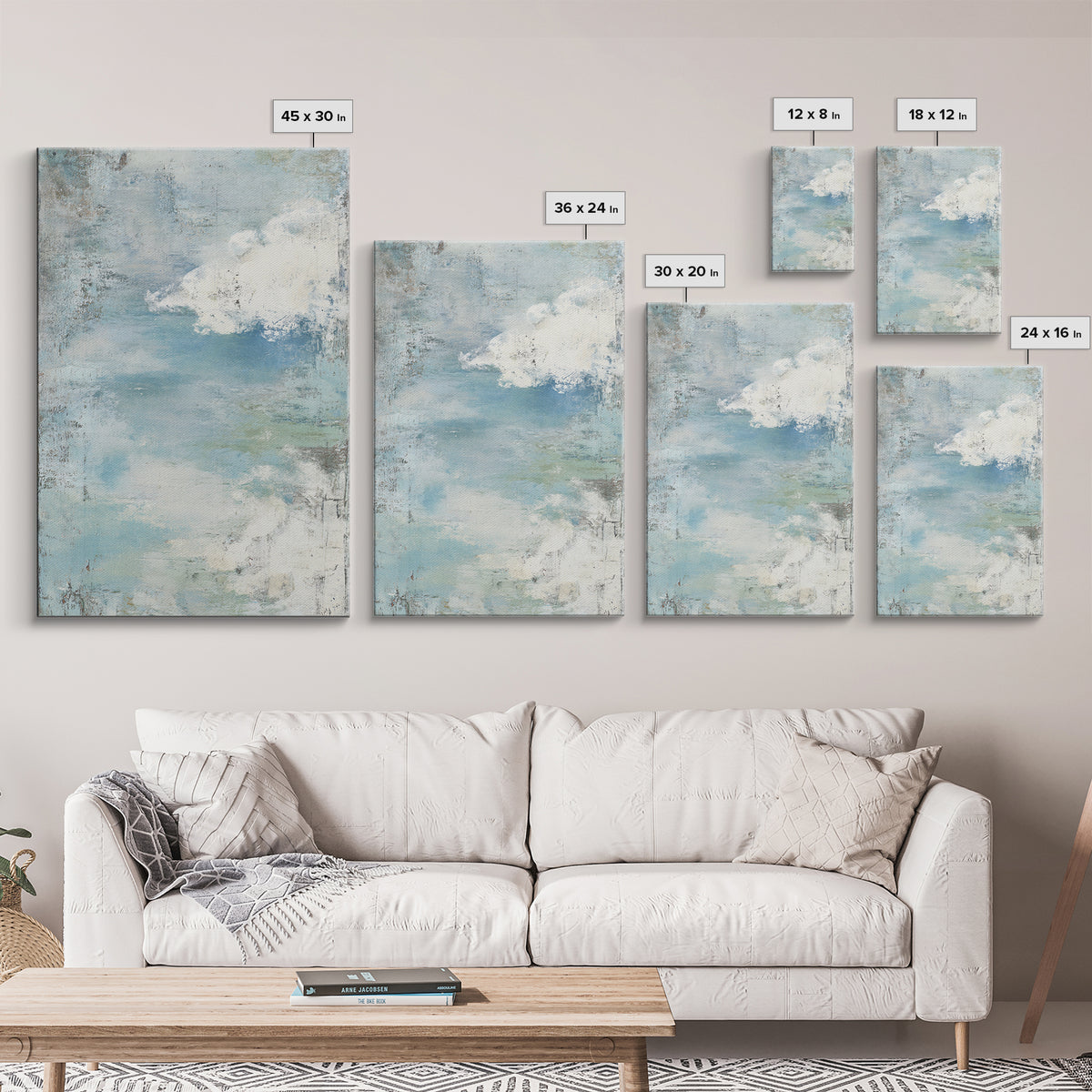 Calming Blue Abstract Canvas Print, Medical Office Art, Medical Art, Office Decor, Fine Art, Calm, Biology Art, Nurse Wall Art, MOA-2x3-81