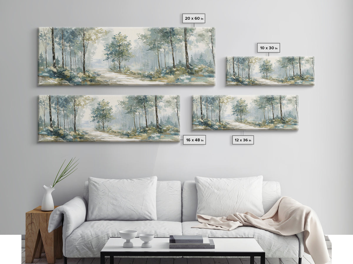 Gentle Forest Path Canvas Print, Medical Office Art, Medical Decor, Office Decor, Oil Painting, Calm, Science Art, MOA-3x1-33