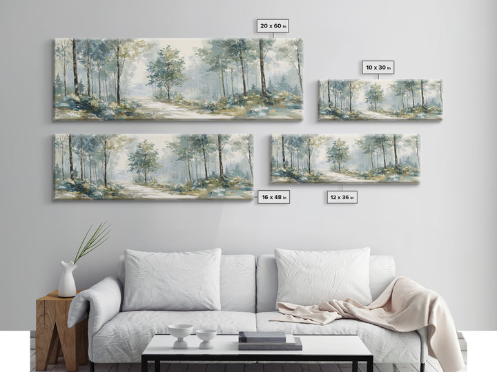 Gentle Forest Path Canvas Print, Medical Office Art, Medical Decor, Office Decor, Oil Painting, Calm, Science Art, MOA-3x1-33