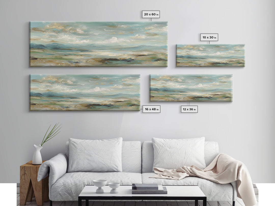 Soft Mountain Landscape Canvas Print, Medical Office Art, Medical Office Decor, Office Decor, Fine Art, Calm, Nurse Wall Art, MOA-3x1-42