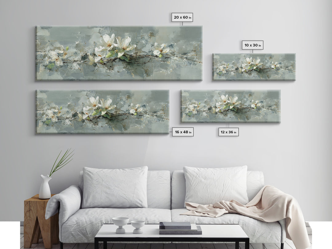 White Orchid on Gray Stone Surface Canvas Print, Medical Office Art, Medical Decor, Office Decor, Fine Art, Calm, Science Art, MOA-3x1-46