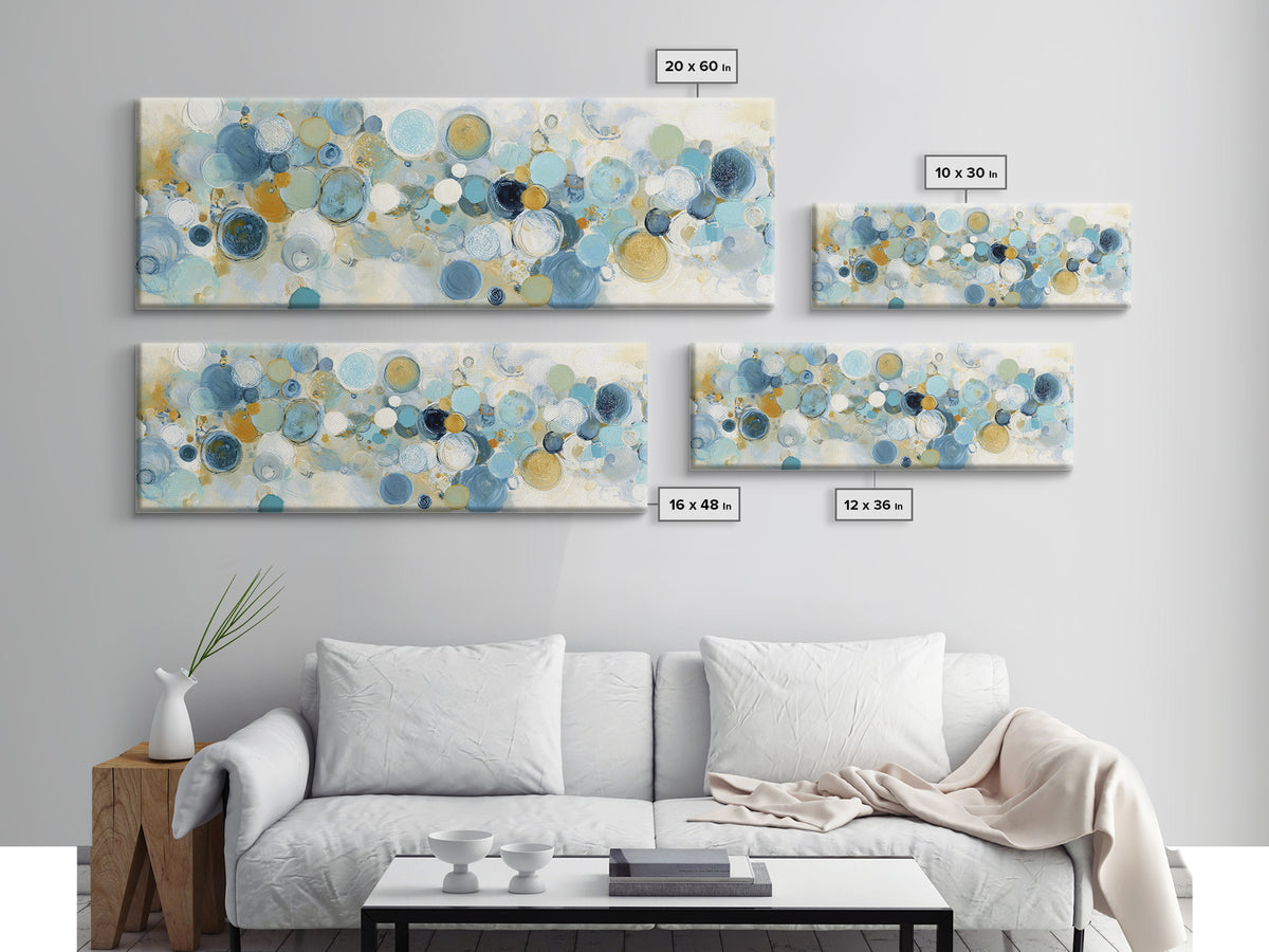 Abstract Cells and Circles as Soothing Pattern Canvas Print, Medical Office Art, Heart Anatomy Print, Office Decor, Calm, MOA-3x1-69