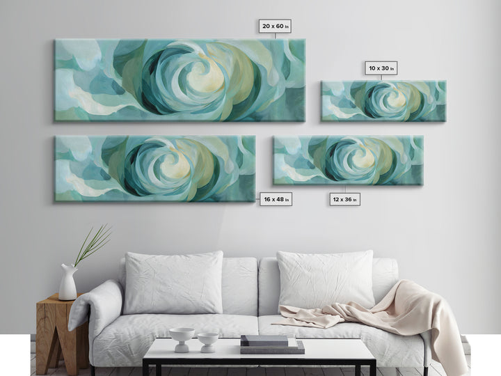 Abstract Healing Spiral Framed Canvas Print, Medical Office Art, Neutral Decor, Office Decor, Abstract Art, Calm, Wall Art, MOA-3x1-7