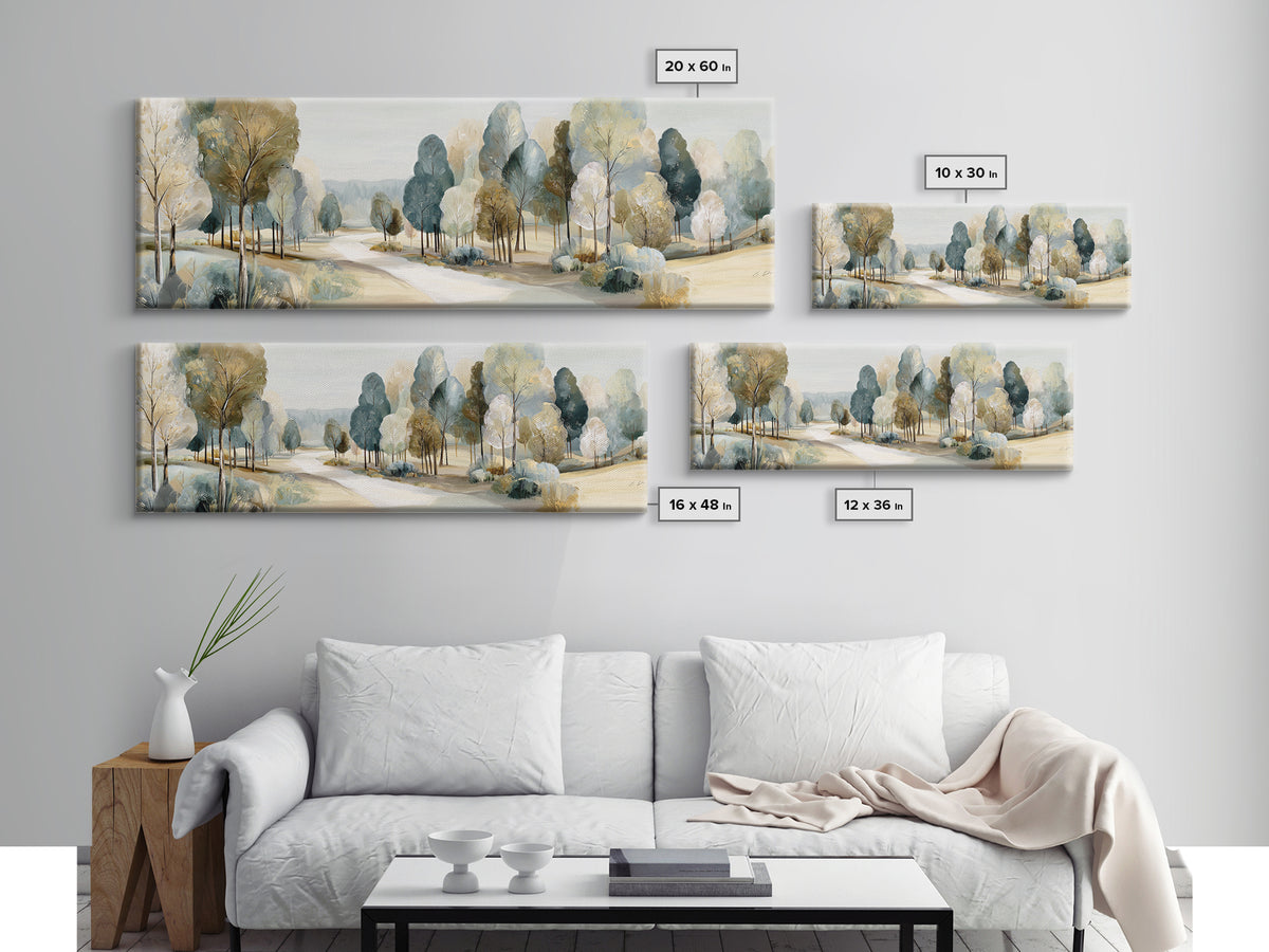 Gentle Forest Path Framed Canvas Print, Medical Office Art, Educational Poster, Office Decor, Fine Art, Calm, Fine Art Print, MOA-3x1-81
