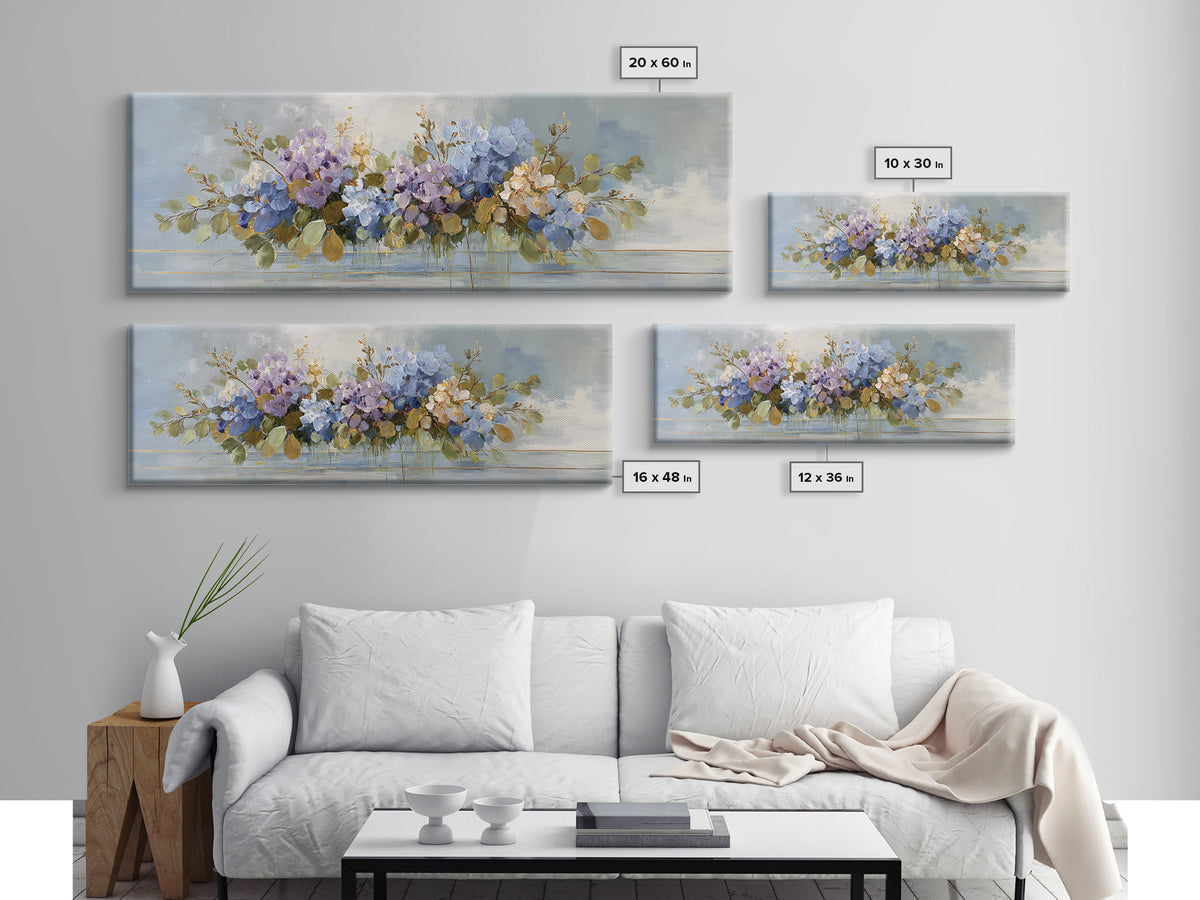 Lavender Botanical Still Life Canvas Print, Medical Office Art, Anatomy Art, Office Decor, Watercolor Art, Calm, MOA-3x1-85