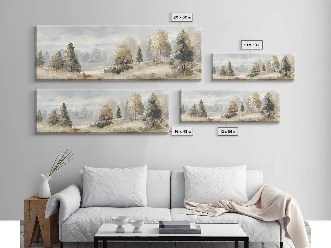 Gentle Forest Path Framed Canvas Print, Medical Office Art, Teal Wall Art, Office Decor, Fine Art, Calm, Anatomy Art, MOA-3x1-9