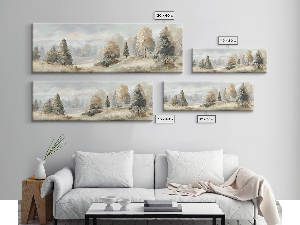Gentle Forest Path Framed Canvas Print, Medical Office Art, Teal Wall Art, Office Decor, Fine Art, Calm, Anatomy Art, MOA-3x1-9
