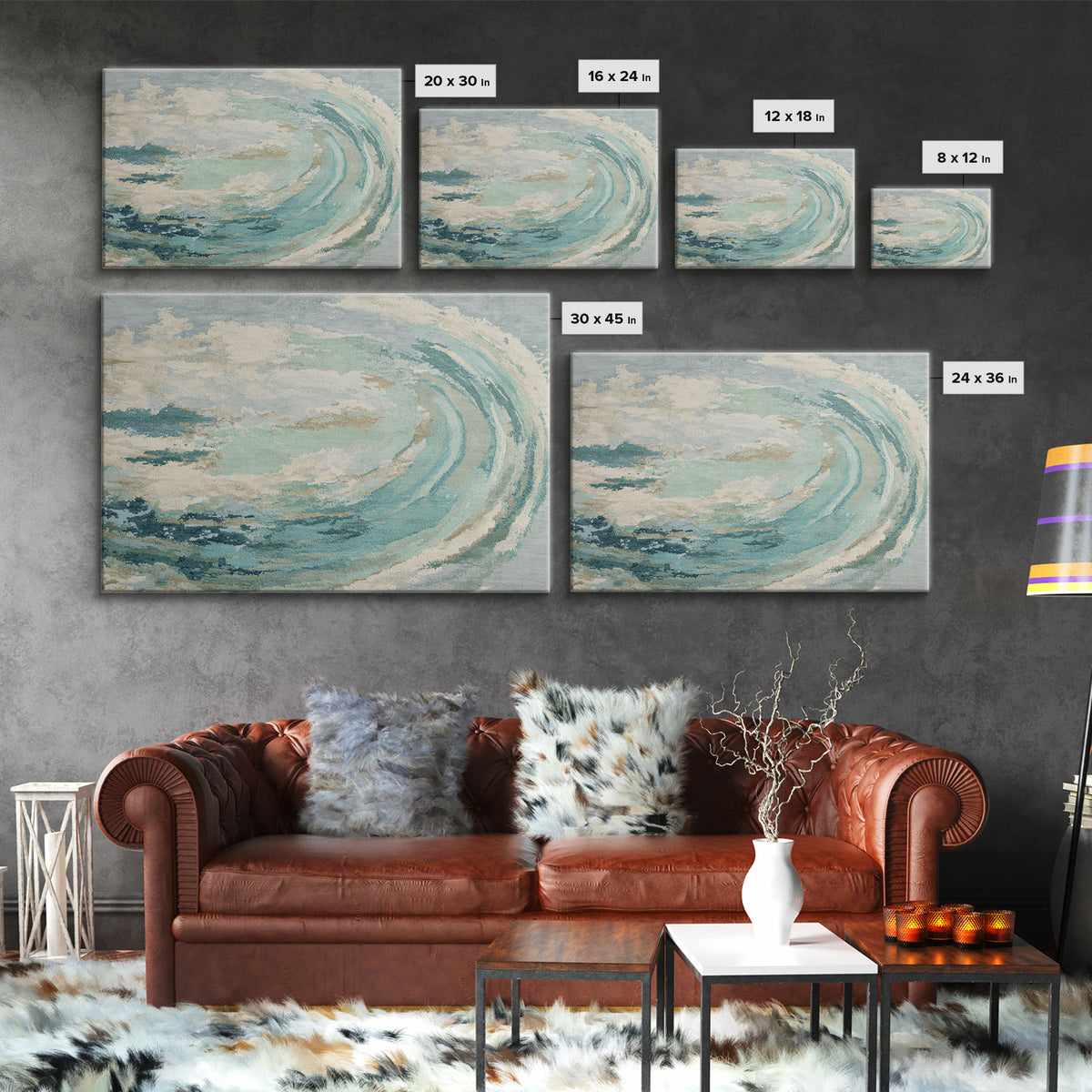 Abstract Healing Spiral Framed Canvas Print, Medical Office Art, Brain Art, Office Decor, Abstract Art, Calm, Boho Decor, MOA-3x2-19