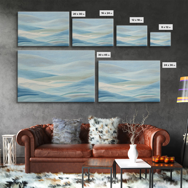 Calming Blue Abstract Canvas Print, Medical Office Art, School Nurse Art, Office Decor, Abstract Art, Calm, Luxury Decor, MOA-3x2-29