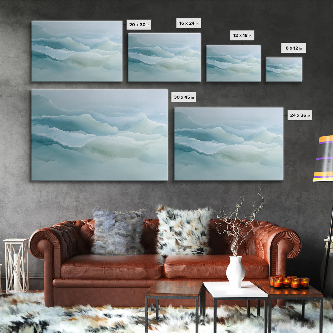 Calming Blue Abstract Canvas Print, Medical Office Art, School Nurse Art, Office Decor, Abstract Art, Calm, Luxury Decor, MOA-3x2-53