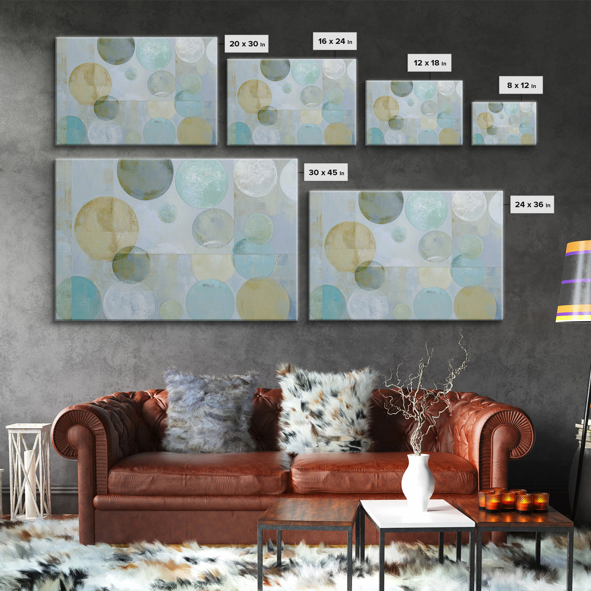 Abstract Cells and Circles as Soothing Pattern Canvas Print, Medical Office Art, Medical Office Decor, Office Decor, Calm, MOA-3x2-9