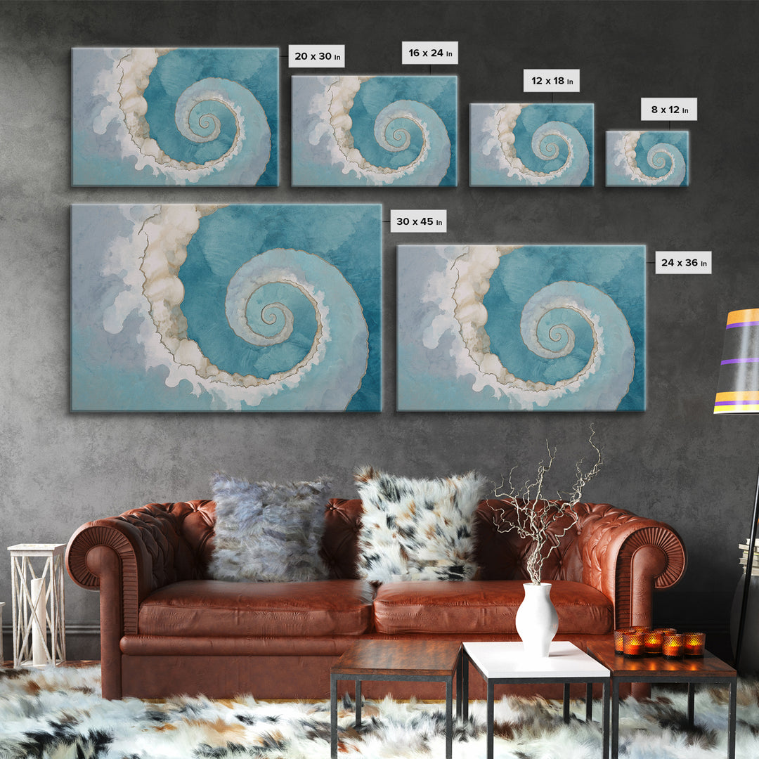 Abstract Healing Spiral Framed Canvas Print, Medical Office Art, Office Decor, Abstract Art, Calm, Medical Office Decor, MOA-3x2-91