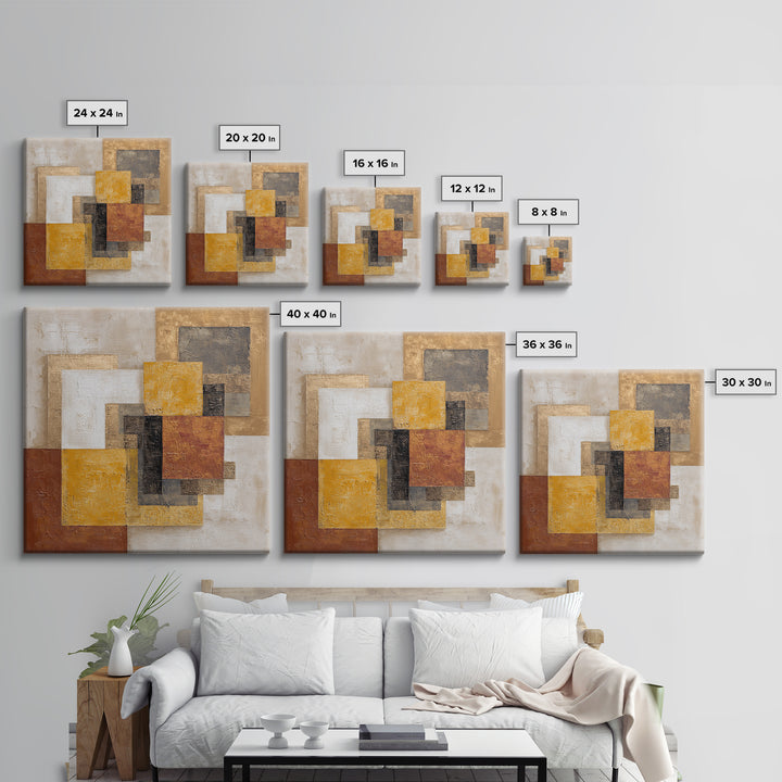 High Contrast Gallery Abstract Framed Canvas Print, Modern Art, Living Room Wall Art, Living Room Decor, Abstract Art, Modern, MOD-1x1-24
