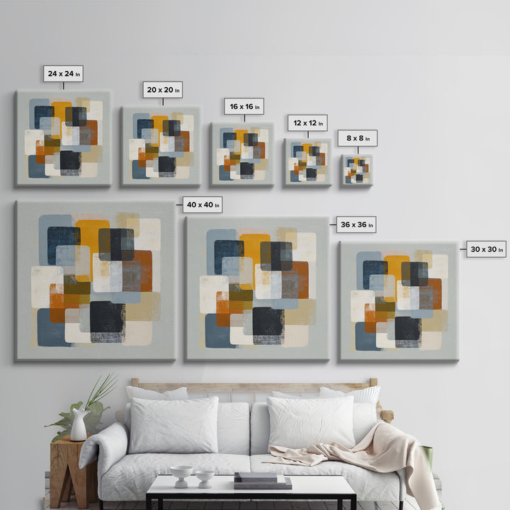 High Contrast Gallery Abstract Framed Canvas Print, Modern Art, Set of 3 Prints, Living Room Decor, Fine Art, Modern, MOD-1x1-72