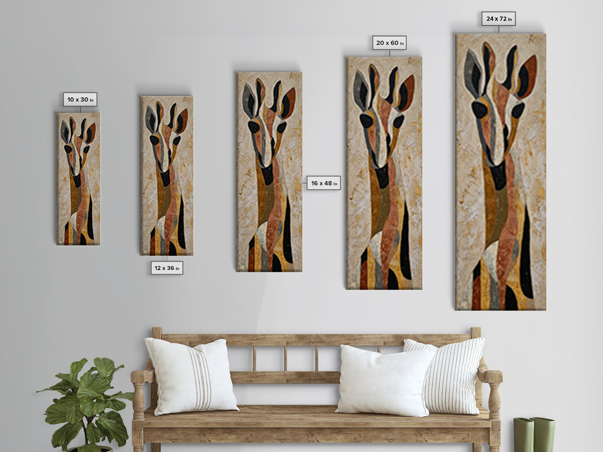 Modern Animal Portrait Framed Canvas Print, Modern Art, Set of 3 Prints, Living Room Decor, Fine Art, Modern, Luxury Decor, MOD-1x3-34