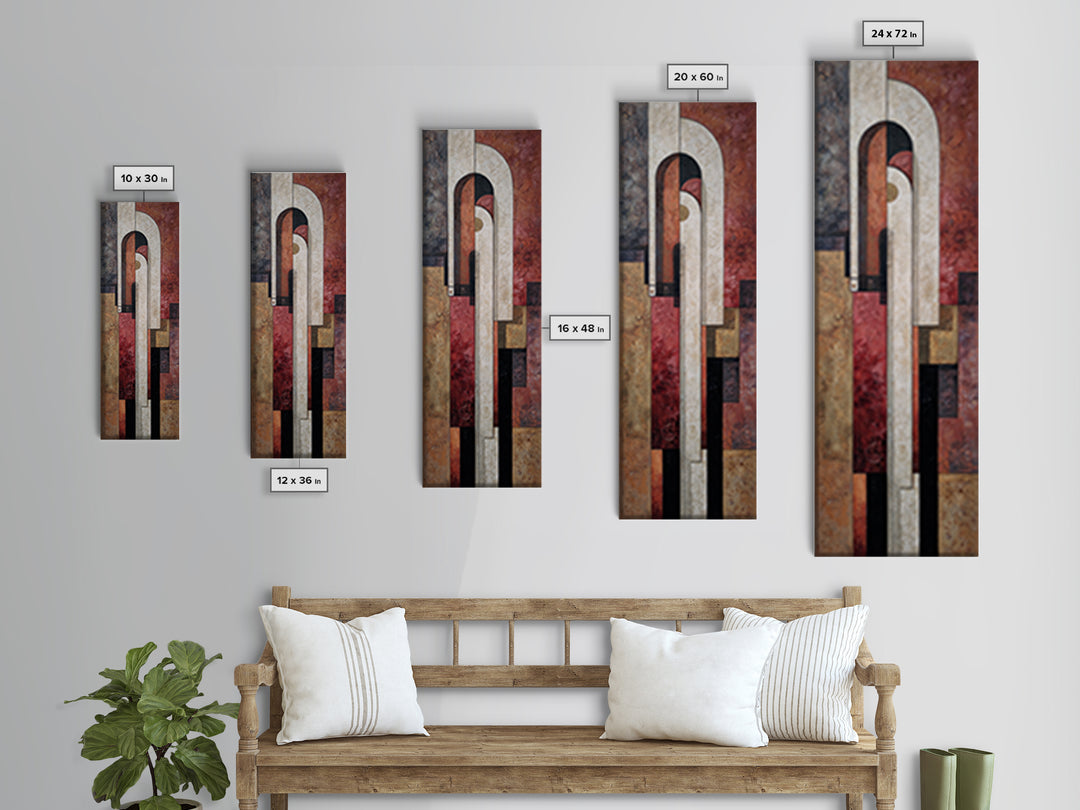 Architectural Arch Composition Canvas Print, Modern Art, Artwork, Living Room Decor, Fine Art, Modern 381, Set of Prints, MOD-1x3-81