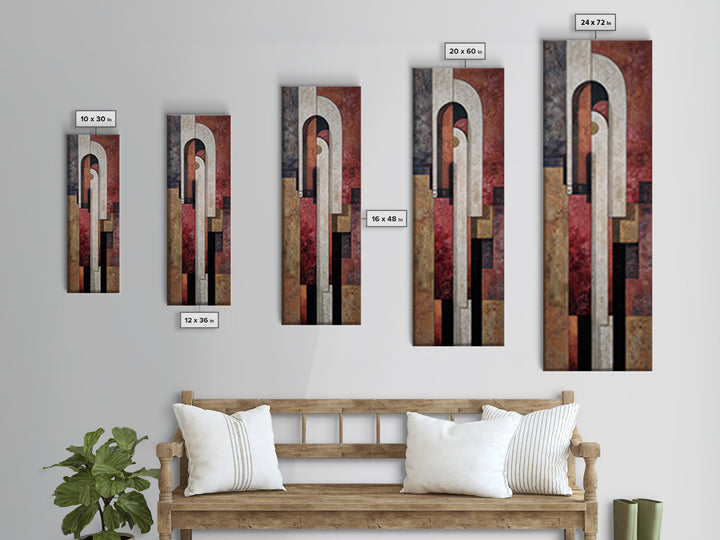 Architectural Arch Composition Canvas Print, Modern Art, Artwork, Living Room Decor, Fine Art, Modern 381, Set of Prints, MOD-1x3-81