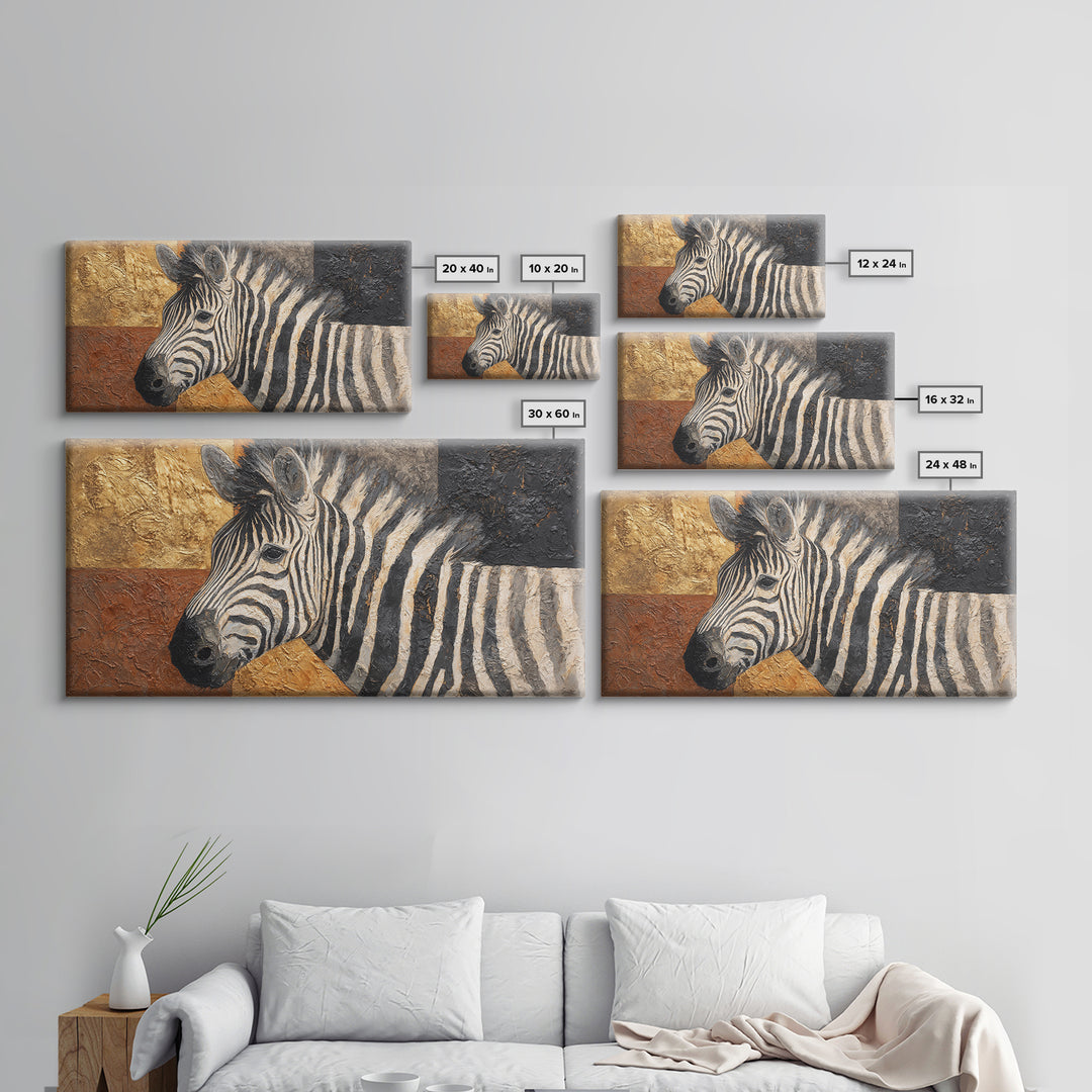 Modern Animal Portrait Framed Canvas Print, Modern Art, Statement Artwork, Living Room Decor, Oil Painting, Modern, Wall Decor, MOD-2x1-18