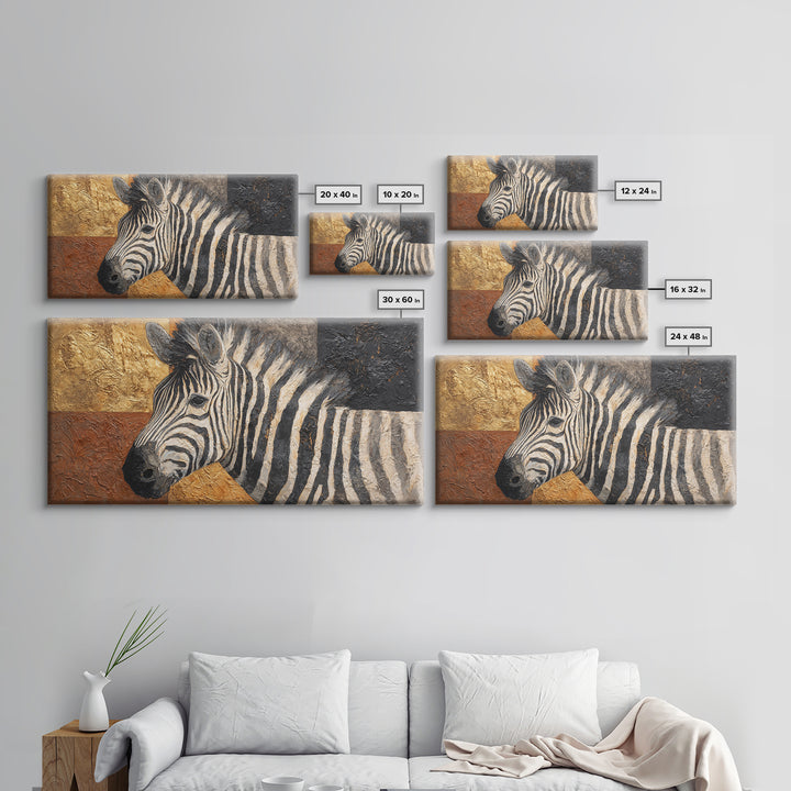 Modern Animal Portrait Framed Canvas Print, Modern Art, Statement Artwork, Living Room Decor, Oil Painting, Modern, Wall Decor, MOD-2x1-18