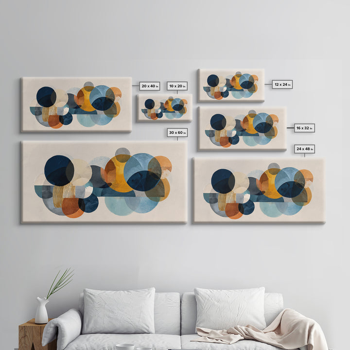 Abstract Circular Forms Canvas Print, Modern Art, Canvas Art, Living Room Decor, Abstract Art, Modern, Poster Art, MOD-2x1-63