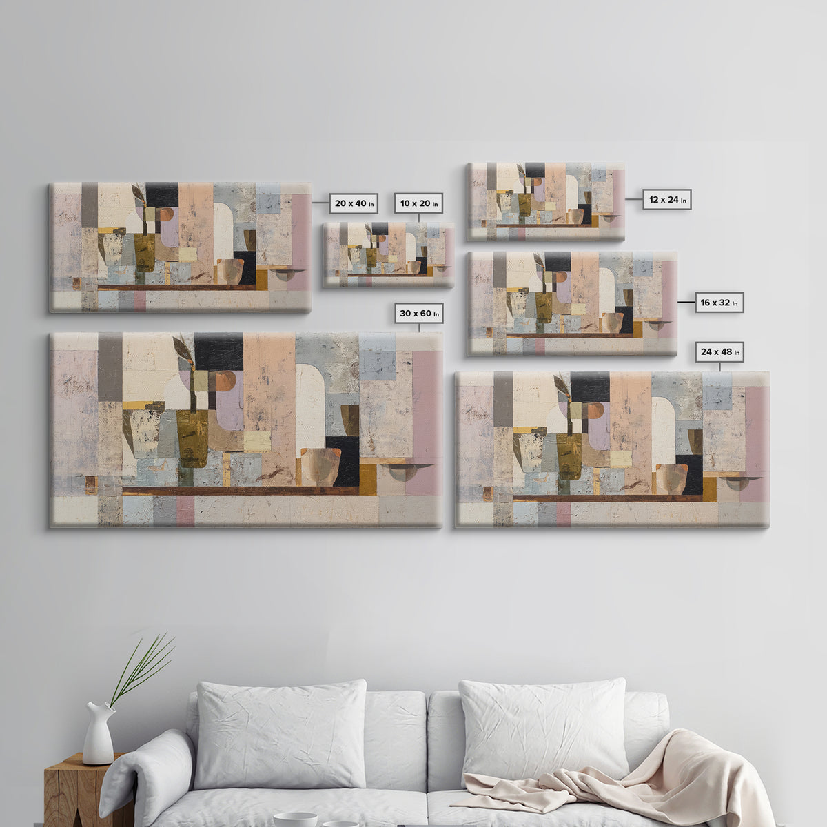 Contemporary Horse Portrait Framed Canvas Print, Modern Art, Contemporary Art, Living Room Decor, Modern, Wall Hanging, MOD-2x1-83