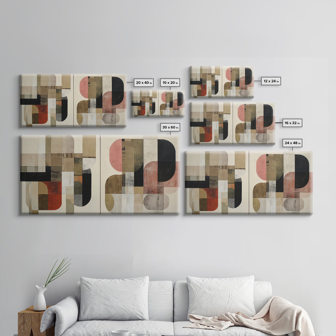 Bold Abstract Composition Canvas Print, Modern Art, Wall Hanging, Living Room Decor, Abstract Art, Modern, Bedroom Wall Art, MOD-2x1-93
