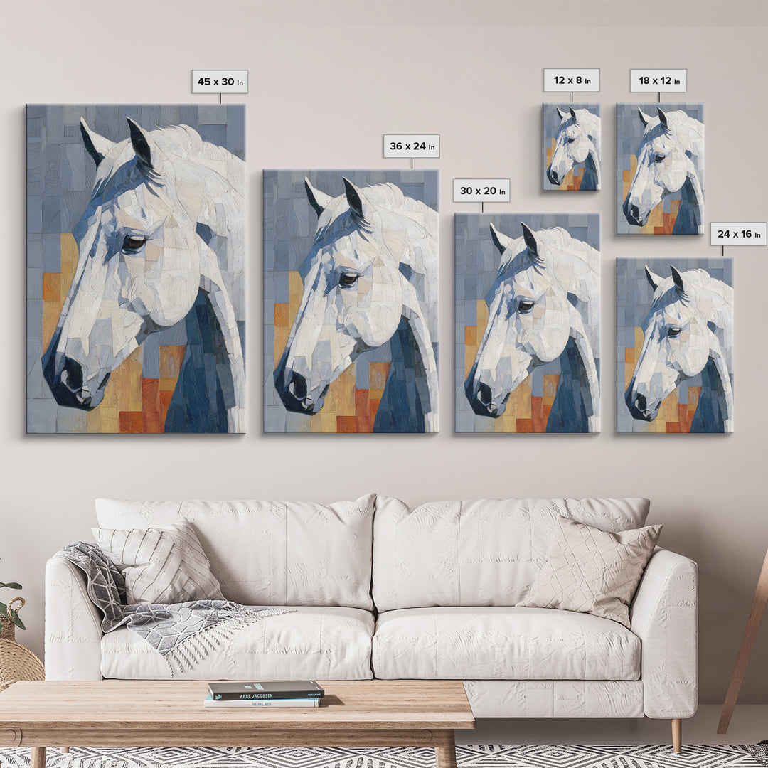 Contemporary Horse Portrait Canvas Print, Modern Art, Art Print, Living Room Decor, Fine Art, Modern, Printable Wall Art, MOD-2x3-23