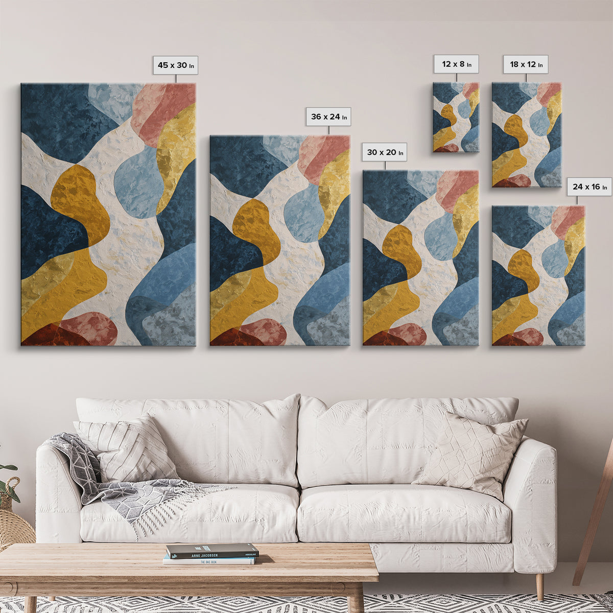 Large Marble Texture Abstract Framed Canvas Print, Modern Art, Boho Decor, Living Room Decor, Abstract Art, Modern, Wall Decor, MOD-2x3-48