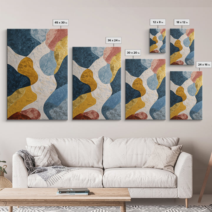 Large Marble Texture Abstract Framed Canvas Print, Modern Art, Boho Decor, Living Room Decor, Abstract Art, Modern, Wall Decor, MOD-2x3-48