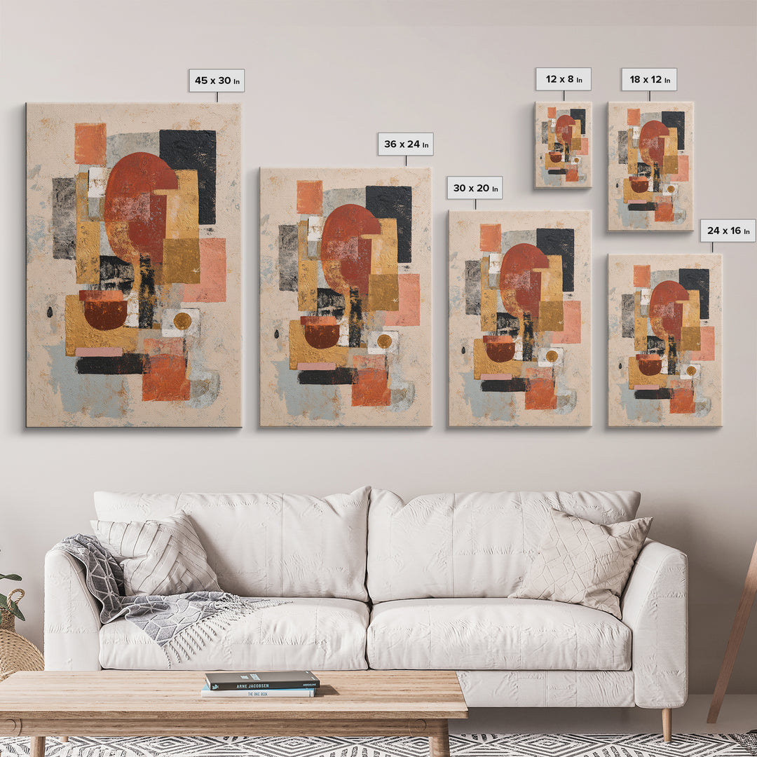 Bold Abstract Composition Canvas Print, Modern Art, Art Nouveau, Living Room Decor, Fine Art, Modern, Mid Century Modern Art, MOD-2x3-57