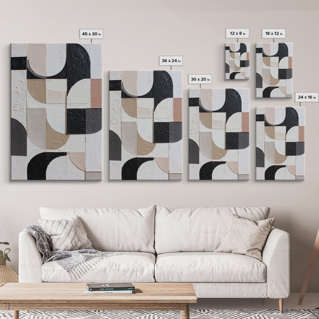 Large Organic Forms Framed Canvas Print, Modern Art, Art, Living Room Decor, Oil Painting, Modern, Canvas Art, Digital Print, MOD-2x3-59