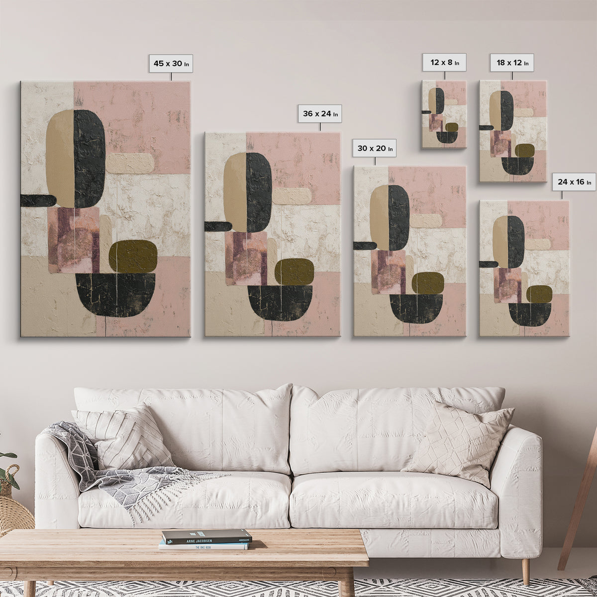Modern Landscape with Simplified Horizon Canvas Print, Modern Art, Large Wall Art, Living Room Decor, Oil Painting, Modern, MOD-2x3-65