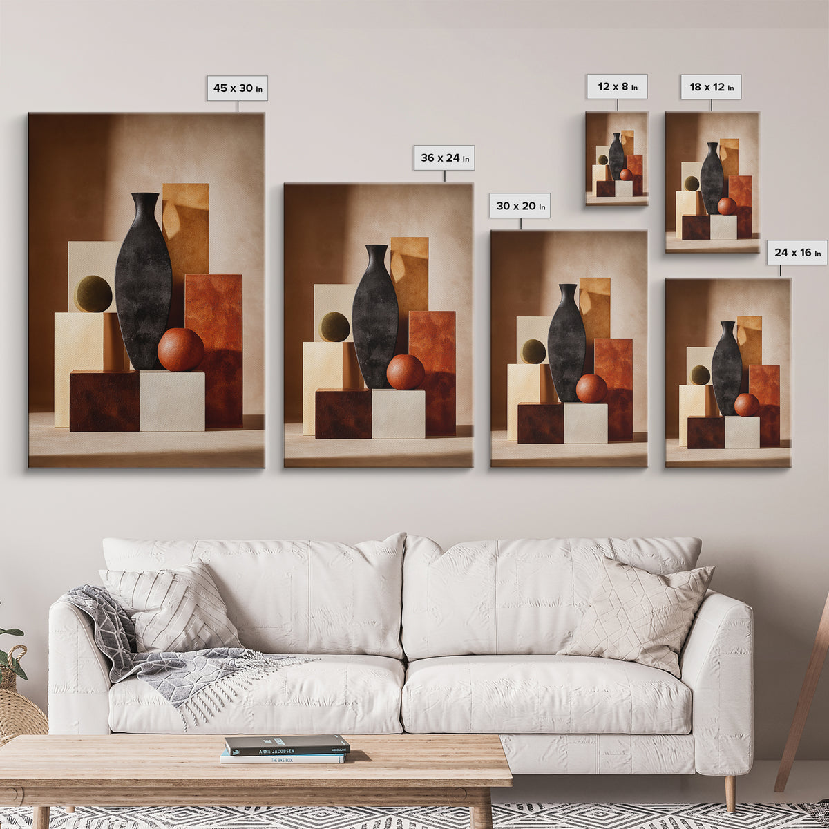 Modern Still Life Framed Canvas Print, Modern Art, Art Deco, Living Room Decor, Fine Art, Modern, Living Room Wall Art, MOD-2x3-93
