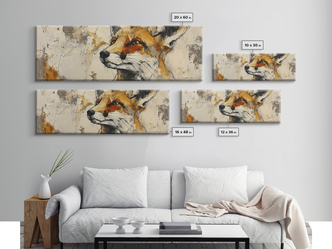 Modern Animal Portrait Canvas Print, Modern Art, Gallery Decor, Living Room Decor, Fine Art, Modern, Contemporary Art, MOD-3x1-62