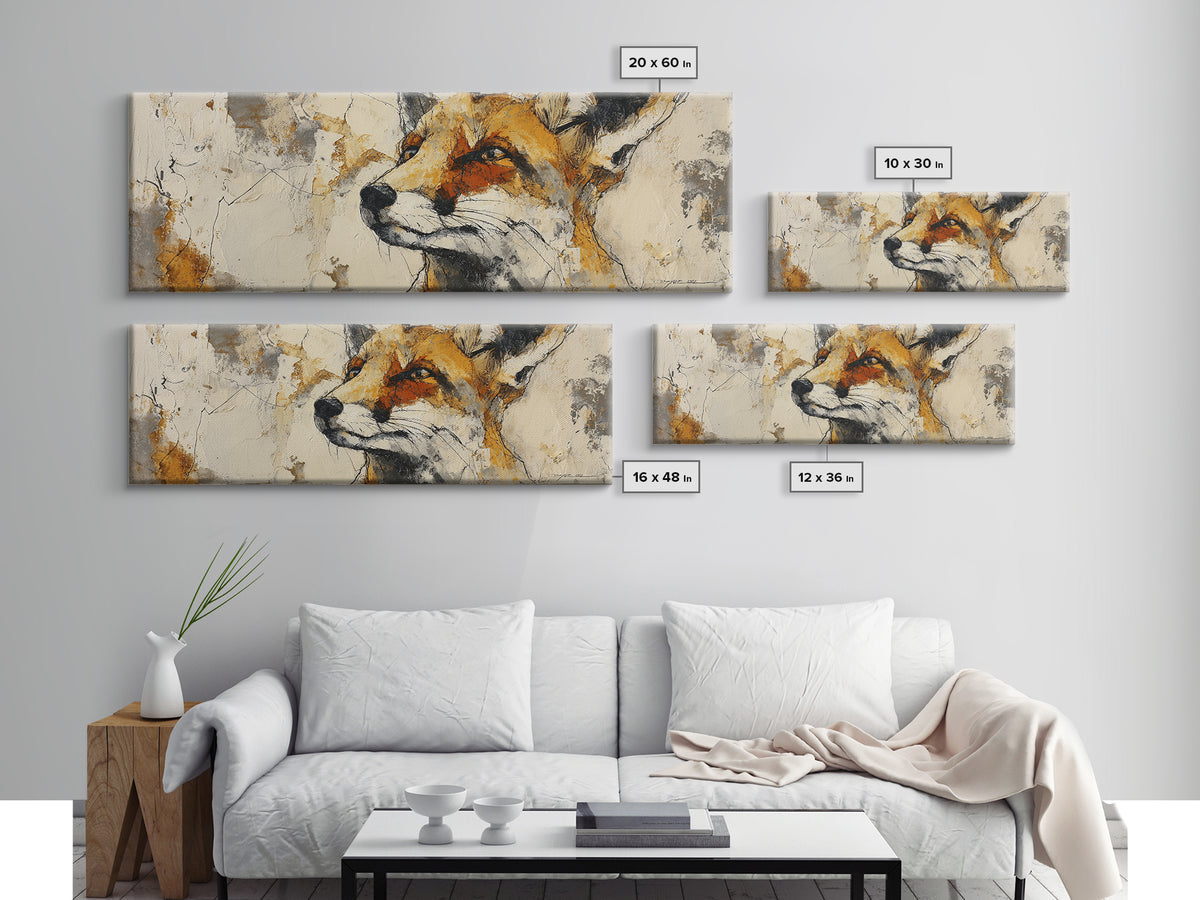 Modern Animal Portrait Canvas Print, Modern Art, Gallery Decor, Living Room Decor, Fine Art, Modern, Contemporary Art, MOD-3x1-62