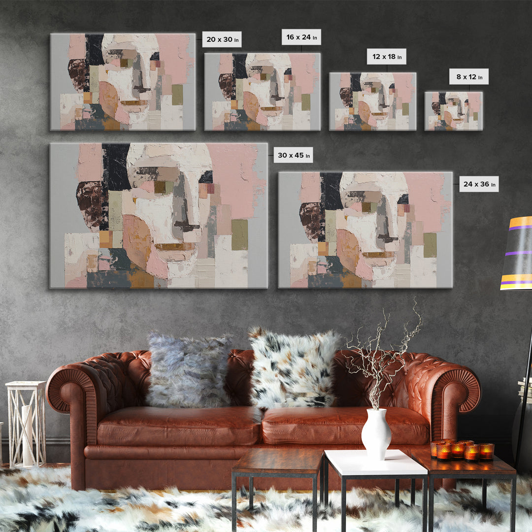 Fragmented Figure Study Canvas Print, Modern Art, Printable Art, Living Room Decor, Fine Art, Modern, Trendy Wall Art, MOD-3x2-21
